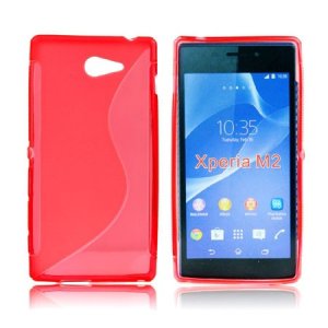 CUSTODIA GEL TPU SILICONE DOUBLE per SONY XPERIA M2 COLORE ROSSO