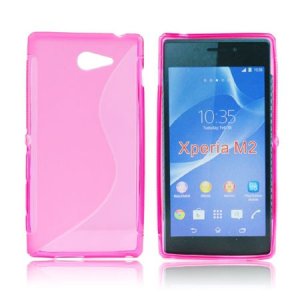 CUSTODIA GEL TPU SILICONE DOUBLE per SONY XPERIA M2 COLORE ROSA