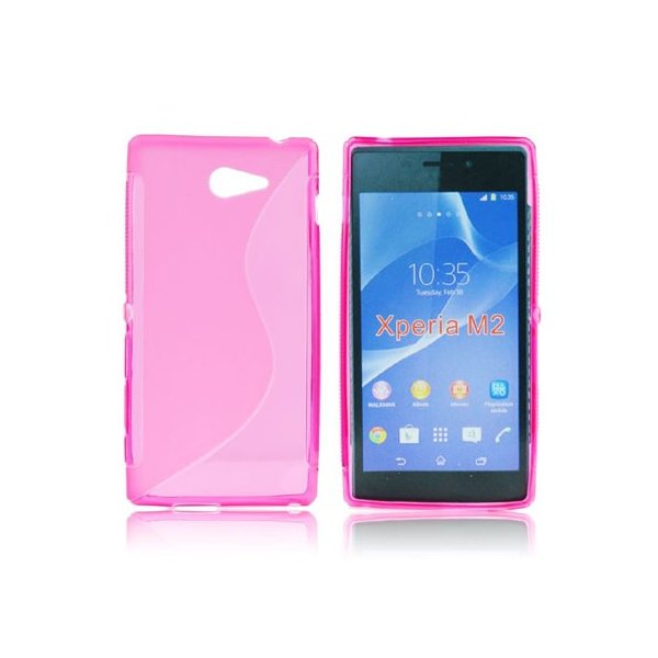 CUSTODIA GEL TPU SILICONE DOUBLE per SONY XPERIA M2 COLORE ROSA CUSTODIA GEL TPU SILICONE DOUBLE per SONY XPERIA M2 COLORE ROSA