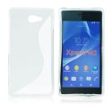 CUSTODIA GEL TPU SILICONE DOUBLE per SONY XPERIA M2 COLORE BIANCO-TRASPARENTE CUSTODIA GEL TPU SILICONE DOUBLE per SONY XPERIA M2 COLORE BIANCO-TRASPARENTE