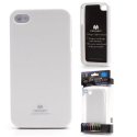 CUSTODIA GEL TPU SILICONE per APPLE IPHONE 4, 4s COLORE BIANCO LUCIDO CON GLITTER ALTA QUALITA' MERCURY BLISTER CUSTODIA GEL TPU SILICONE per APPLE IPHONE 4, 4s COLORE BIANCO LUCIDO CON GLITTER ALTA QUALITA' MERCURY BLISTER