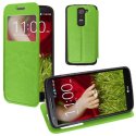 CUSTODIA FLIP ORIZZONTALE PELLE per LG G2 MINI CON FINESTRA ID ED INTERNO IN TPU SILICONE COLORE VERDE CUSTODIA FLIP ORIZZONTALE PELLE per LG G2 MINI CON FINESTRA ID ED INTERNO IN TPU SILICONE COLORE VERDE