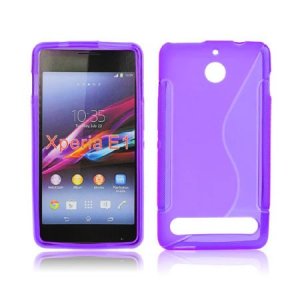 CUSTODIA GEL TPU SILICONE DOUBLE per SONY XPERIA E1 D2004, D2005 COLORE VIOLA
