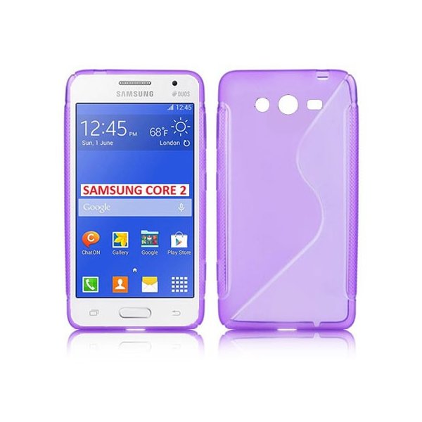CUSTODIA GEL TPU SILICONE DOUBLE per SAMSUNG G355 GALAXY CORE 2 DUOS COLORE VIOLA