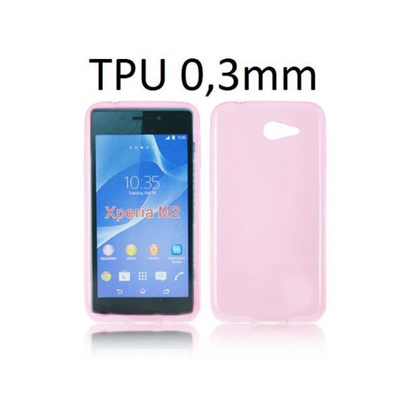 CUSTODIA GEL TPU SILICONE per SONY XPERIA M2 COLORE ROSA TRASPARENTE CUSTODIA GEL TPU SILICONE per SONY XPERIA M2 COLORE ROSA TRASPARENTE