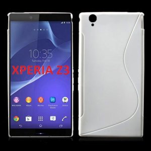 CUSTODIA GEL TPU SILICONE DOUBLE per SONY XPERIA Z3 COLORE BIANCO