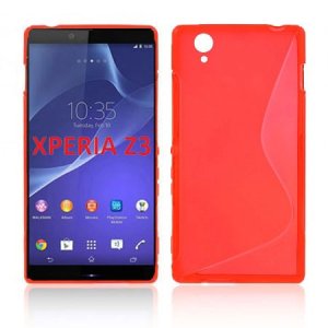 CUSTODIA GEL TPU SILICONE DOUBLE per SONY XPERIA Z3 COLORE ROSSO