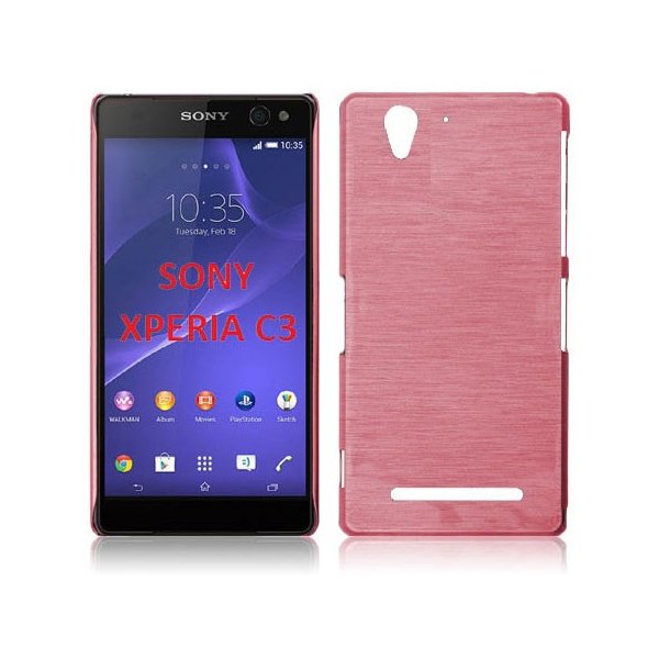 CUSTODIA TPU SILICONE per SONY XPERIA C3 D2533, XPERIA C3 DUAL SIM D2502 COLORE ROSA EFFETTO METALLICO CUSTODIA TPU SILICONE per SONY XPERIA C3 D2533, XPERIA C3 DUAL SIM D2502 COLORE ROSA EFFETTO METALLICO