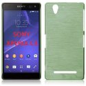 CUSTODIA TPU SILICONE per SONY XPERIA C3 D2533, XPERIA C3 DUAL SIM D2502 COLORE VERDE EFFETTO METALLICO CUSTODIA TPU SILICONE per SONY XPERIA C3 D2533, XPERIA C3 DUAL SIM D2502 COLORE VERDE EFFETTO METALLICO