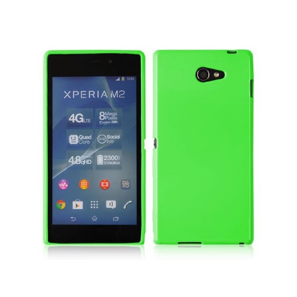 CUSTODIA GEL TPU SILICONE LUCIDA per SONY XPERIA M2 COLORE VERDE CUSTODIA GEL TPU SILICONE LUCIDA per SONY XPERIA M2 COLORE VERDE