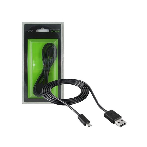 CAVO MICRO USB ORIGINALE HTC DC M400 - SINCRONIZZA E CARICA COLORE NERO BLISTER CAVO MICRO USB ORIGINALE HTC DC M400 - SINCRONIZZA E CARICA COLORE NERO BLISTER