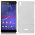 CUSTODIA TPU SILICONE per SONY XPERIA T3 D5102, D5103, D5106 COLORE BIANCO EFFETTO METALLICO CUSTODIA TPU SILICONE per SONY XPERIA T3 D5102, D5103, D5106 COLORE BIANCO EFFETTO METALLICO