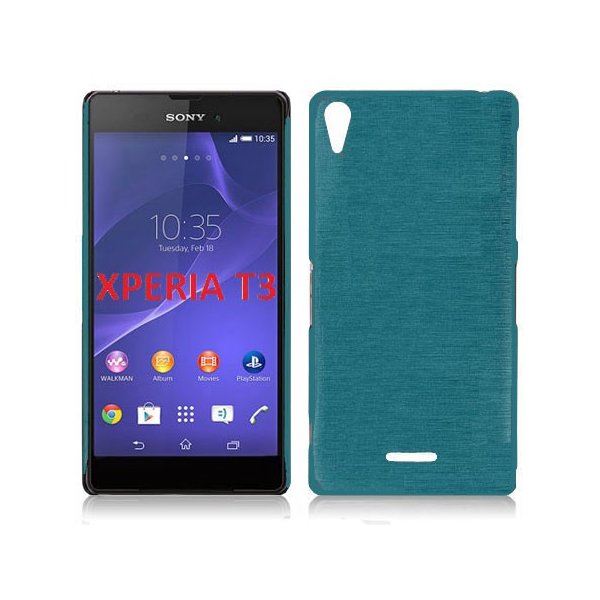 CUSTODIA TPU SILICONE per SONY XPERIA T3 D5102, D5103, D5106 COLORE BLU EFFETTO METALLICO CUSTODIA TPU SILICONE per SONY XPERIA T3 D5102, D5103, D5106 COLORE BLU EFFETTO METALLICO