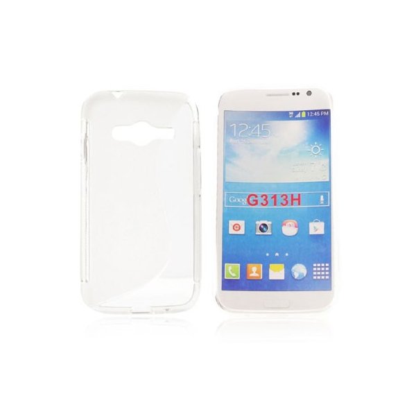 CUSTODIA GEL TPU SILICONE DOUBLE per SAMSUNG G313H GALAXY TREND 2, G318 TREND 2 LITE COLORE BIANCO TRASPARENTE CUSTODIA GEL TPU SILICONE DOUBLE per SAMSUNG G313H GALAXY TREND 2, G318 TREND 2 LITE COLORE BIANCO TRASPARENTE