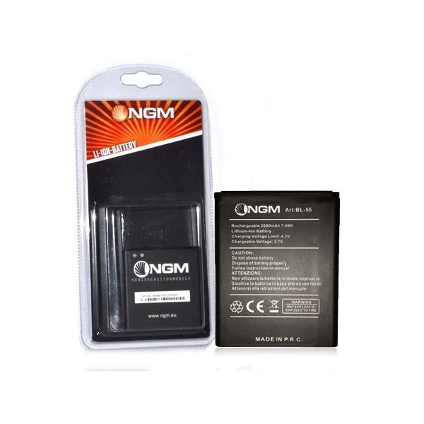 BATTERIA ORIGINALE NGM BL-56 per DYNAMIC RACING GP 2000 mAh LI-ION BLISTER BATTERIA ORIGINALE NGM BL-56 per DYNAMIC RACING GP 2000 mAh LI-ION BLISTER