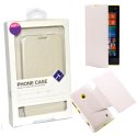 CUSTODIA FLIP ORIZZONTALE PELLE per NOKIA LUMIA 520, LUMIA 525 CON STAND COLORE BIANCO BLISTER SWIFT CUSTODIA FLIP ORIZZONTALE PELLE per NOKIA LUMIA 520, LUMIA 525 CON STAND COLORE BIANCO BLISTER SWIFT