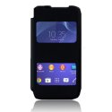 CUSTODIA FLIP COVER ORIZZONTALE per SONY XPERIA M2 CON DOPPIA FINESTRA IDENTIFICATIVO CHIAMANTE NERO (NO RIMOZIONE COVER) CUSTODIA FLIP COVER ORIZZONTALE per SONY XPERIA M2 CON DOPPIA FINESTRA IDENTIFICATIVO CHIAMANTE NERO (NO RIMOZIONE COVER)