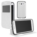 CUSTODIA FLIP ORIZZONTALE PELLE per SAMSUNG G386 GALAXY CORE LTE, G3518 CON FINESTRA ID E INTERNO IN TPU BIANCO CUSTODIA FLIP ORIZZONTALE PELLE per SAMSUNG G386 GALAXY CORE LTE, G3518 CON FINESTRA ID E INTERNO IN TPU BIANCO