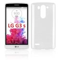 CUSTODIA TPU SILICONE per LG G3s D722, G3s DUAL D728 COLORE BIANCO EFFETTO METALLICO
