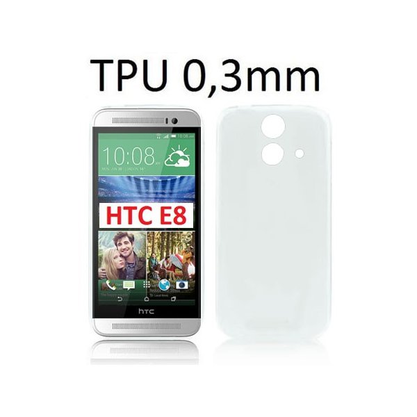 CUSTODIA GEL TPU SILICONE ULTRA SLIM 0,3mm per HTC ONE E8 COLORE BIANCO TRASPARENTE CUSTODIA GEL TPU SILICONE ULTRA SLIM 0,3mm per HTC ONE E8 COLORE BIANCO TRASPARENTE