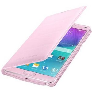 CUSTODIA FLIP WALLET ORIZZONTALE PELLE ORIGINALE SAMSUNG per GALAXY NOTE 4 COLORE ROSA EF-WN910BPEGWW BLISTER