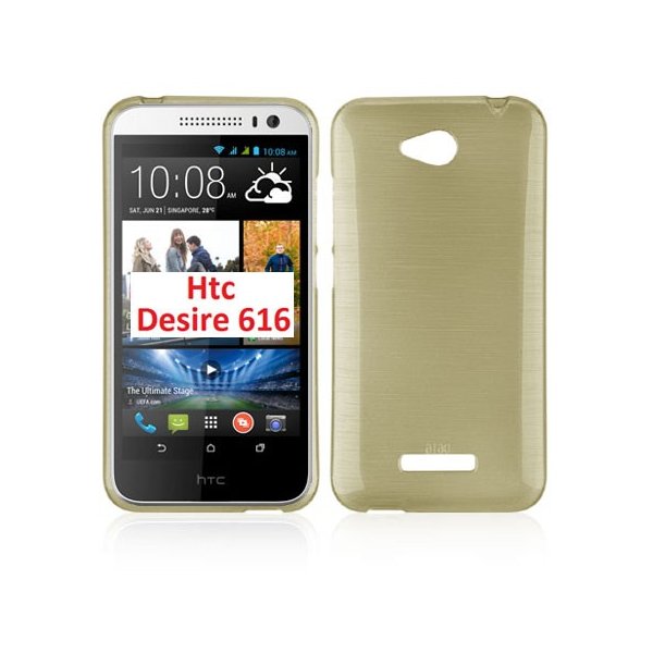CUSTODIA GEL TPU SILICONE per HTC DESIRE 616 COLORE ORO EFFETTO METALLICO CUSTODIA GEL TPU SILICONE per HTC DESIRE 616 COLORE ORO EFFETTO METALLICO