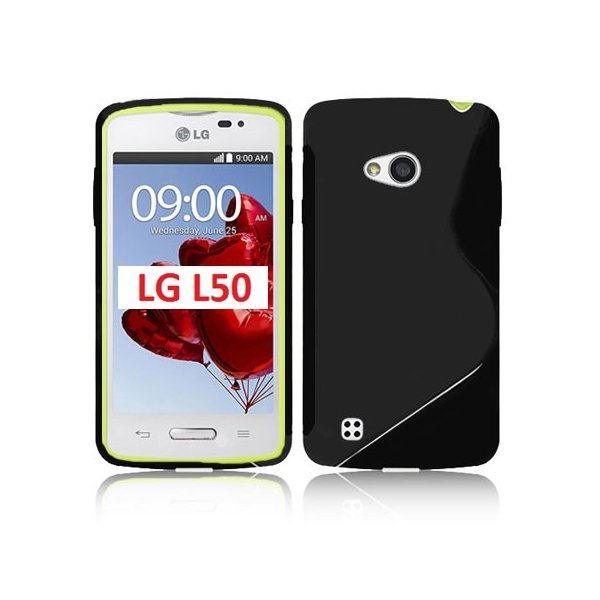CUSTODIA GEL TPU SILICONE DOUBLE per LG L50 D213N COLORE NERO