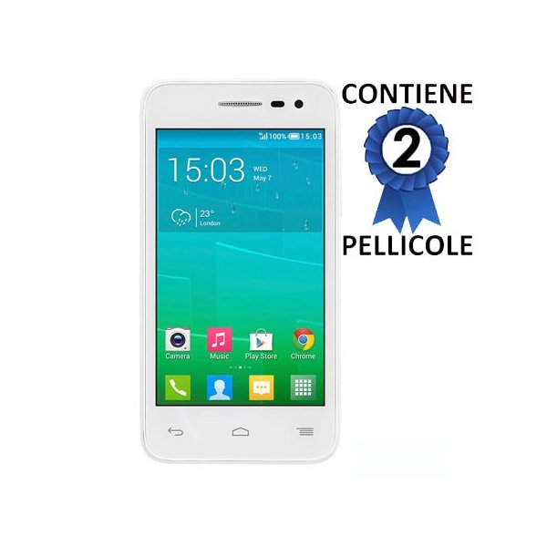 PELLICOLA PROTEGGI DISPLAY per ALCATEL ONE TOUCH POP S3 CONFEZIONE 2 PEZZI PELLICOLA PROTEGGI DISPLAY per ALCATEL ONE TOUCH POP S3 CONFEZIONE 2 PEZZI
