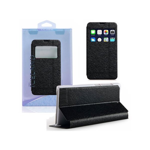 CUSTODIA FLIP ORIZZONTALE per APPLE IPHONE 6 PLUS, 6S PLUS 5.5" POLLICI CON FINESTRA ID NERO ALTA QUALITA' ICELAND II KALAIDENG CUSTODIA FLIP ORIZZONTALE per APPLE IPHONE 6 PLUS, 6S PLUS 5.5" POLLICI CON FINESTRA ID NERO ALTA QUALITA' ICELAND II KALAIDENG