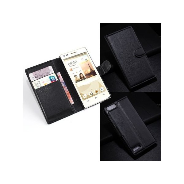 CUSTODIA FLIP ORIZZONTALE PELLE per HUAWEI ASCEND G6 LTE 4G, ASCEND P7 MINI CON STAND E TASCHE PORTA CARTE COLORE NERO CUSTODIA FLIP ORIZZONTALE PELLE per HUAWEI ASCEND G6 LTE 4G, ASCEND P7 MINI CON STAND E TASCHE PORTA CARTE COLORE NERO