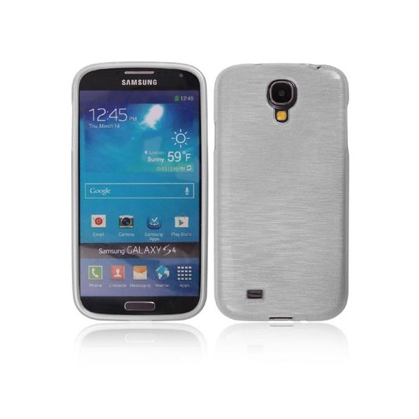 CUSTODIA TPU SILICONE per SAMSUNG I9500 GALAXY S4, I9502, I9505 COLORE BIANCO EFFETTO METALLICO CUSTODIA TPU SILICONE per SAMSUNG I9500 GALAXY S4, I9502, I9505 COLORE BIANCO EFFETTO METALLICO