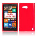 CUSTODIA GEL TPU SILICONE LUCIDA per NOKIA LUMIA 730 DUAL SIM, LUMIA 735 COLORE ROSSO CUSTODIA GEL TPU SILICONE LUCIDA per NOKIA LUMIA 730 DUAL SIM, LUMIA 735 COLORE ROSSO