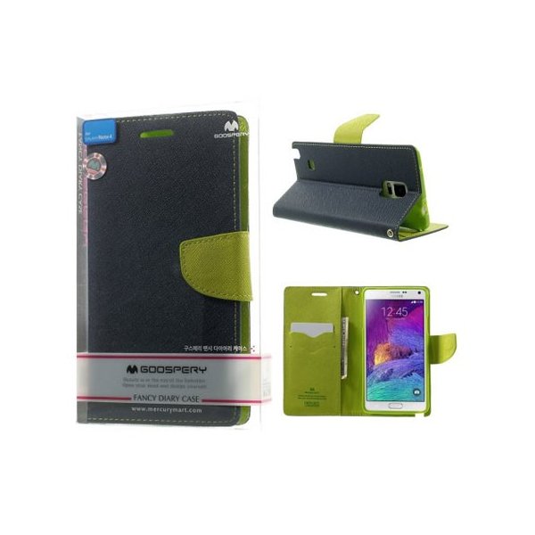 CUSTODIA FLIP ORIZZONTALE per SAMSUNG GALAXY NOTE 4 CON INTERNO IN TPU E STAND COLORE BLU FANCY DIARY BLISTER MERCURY CUSTODIA FLIP ORIZZONTALE per SAMSUNG GALAXY NOTE 4 CON INTERNO IN TPU E STAND COLORE BLU FANCY DIARY BLISTER MERCURY