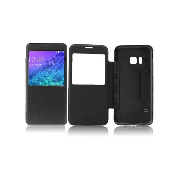 CUSTODIA FLIP ORIZZONTALE PELLE ULTRA SLIM per SAMSUNG G850 GALAXY ALPHA CON FINESTRA IDENTIFICATIVO CHIAMANTE COLORE NERO CUSTODIA FLIP ORIZZONTALE PELLE ULTRA SLIM per SAMSUNG G850 GALAXY ALPHA CON FINESTRA IDENTIFICATIVO CHIAMANTE COLORE NERO