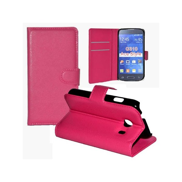 CUSTODIA FLIP ORIZZONTALE PELLE per SAMSUNG G310 GALAXY ACE STYLE CON STAND, PORTA CARTE E CHIUSURA MAGNETICA COLORE ROSA CUSTODIA FLIP ORIZZONTALE PELLE per SAMSUNG G310 GALAXY ACE STYLE CON STAND, PORTA CARTE E CHIUSURA MAGNETICA COLORE ROSA