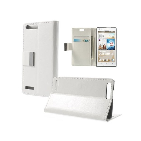CUSTODIA FLIP ORIZZONTALE PELLE per HUAWEI ASCEND G6 LTE 4G, ASCEND P7 MINI CON STAND E TASCHE PORTA CARTE COLORE BIANCO CUSTODIA FLIP ORIZZONTALE PELLE per HUAWEI ASCEND G6 LTE 4G, ASCEND P7 MINI CON STAND E TASCHE PORTA CARTE COLORE BIANCO