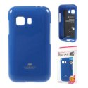 CUSTODIA GEL TPU SILICONE per SAMSUNG G130 GALAXY YOUNG 2 COLORE BLU LUCIDO CON GLITTER ALTA QUALITA' MERCURY BLISTER CUSTODIA GEL TPU SILICONE per SAMSUNG G130 GALAXY YOUNG 2 COLORE BLU LUCIDO CON GLITTER ALTA QUALITA' MERCURY BLISTER