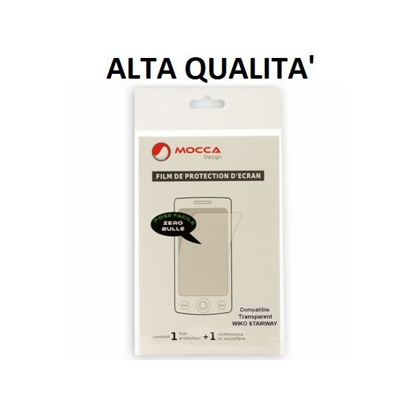 PELLICOLA PROTEGGI DISPLAY per WIKO STAIRWAY ALTA QUALITA' MOCCA BLISTER PELLICOLA PROTEGGI DISPLAY per WIKO STAIRWAY ALTA QUALITA' MOCCA BLISTER