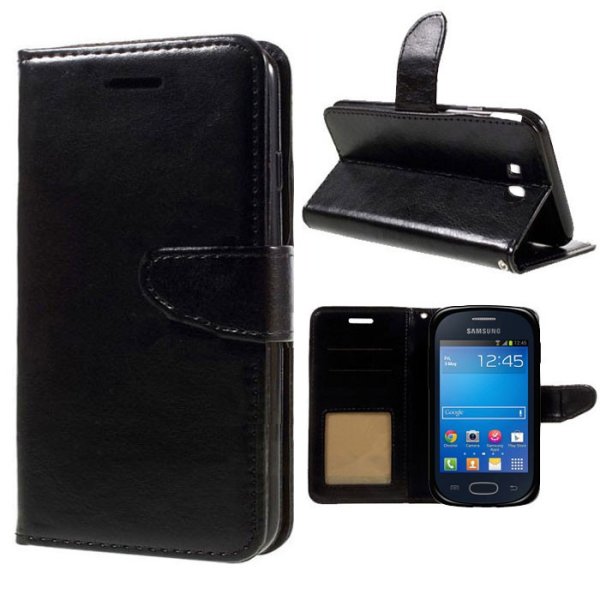 CUSTODIA FLIP ORIZZONTALE SIMILPELLE per SAMSUNG S6790 GALAXY FAME LITE, S6792 CON INTERNO IN TPU E STAND NERO CUSTODIA FLIP ORIZZONTALE SIMILPELLE per SAMSUNG S6790 GALAXY FAME LITE, S6792 CON INTERNO IN TPU E STAND NERO