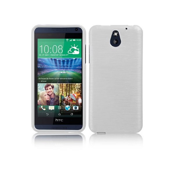 CUSTODIA GEL TPU SILICONE per HTC DESIRE 610 COLORE BIANCO EFFETTO METALLICO CUSTODIA GEL TPU SILICONE per HTC DESIRE 610 COLORE BIANCO EFFETTO METALLICO