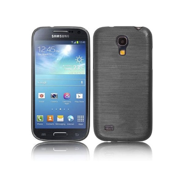 CUSTODIA TPU SILICONE per SAMSUNG I9190 GALAXY S4 MINI COLORE NERO EFFETTO METALLICO CUSTODIA TPU SILICONE per SAMSUNG I9190 GALAXY S4 MINI COLORE NERO EFFETTO METALLICO