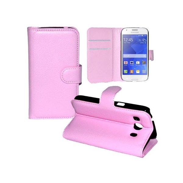 CUSTODIA FLIP ORIZZONTALE PELLE per SAMSUNG G357 GALAXY ACE 4 CON STAND, TASCHE PORTA CARTE E CHIUSURA MAGNETICA COLORE ROSA CUSTODIA FLIP ORIZZONTALE PELLE per SAMSUNG G357 GALAXY ACE 4 CON STAND, TASCHE PORTA CARTE E CHIUSURA MAGNETICA COLORE ROSA