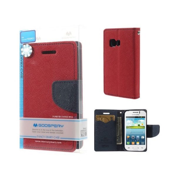 CUSTODIA FLIP ORIZZONTALE per SAMSUNG G130 GALAXY YOUNG 2 CON INTERNO IN TPU SILICONE COLORE ROSSO FANCY DIARY BLISTER MERCURY CUSTODIA FLIP ORIZZONTALE per SAMSUNG G130 GALAXY YOUNG 2 CON INTERNO IN TPU SILICONE COLORE ROSSO FANCY DIARY BLISTER MERCURY
