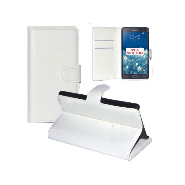 CUSTODIA FLIP ORIZZONTALE PELLE per SAMSUNG N915 GALAXY NOTE EDGE CON STAND, TASCHE PORTA CARTE E CHIUSURA MAGNETICA BIANCO CUSTODIA FLIP ORIZZONTALE PELLE per SAMSUNG N915 GALAXY NOTE EDGE CON STAND, TASCHE PORTA CARTE E CHIUSURA MAGNETICA BIANCO