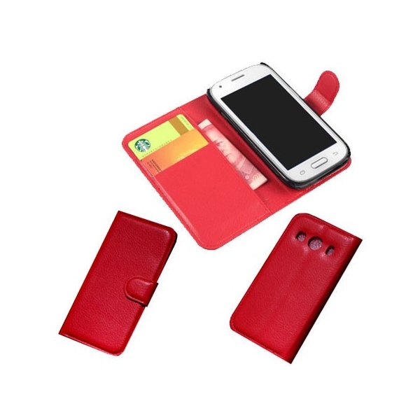 CUSTODIA FLIP ORIZZONTALE PELLE per SAMSUNG G357 GALAXY ACE 4 CON STAND, TASCHE PORTA CARTE E CHIUSURA MAGNETICA COLORE ROSSO CUSTODIA FLIP ORIZZONTALE PELLE per SAMSUNG G357 GALAXY ACE 4 CON STAND, TASCHE PORTA CARTE E CHIUSURA MAGNETICA COLORE ROSSO