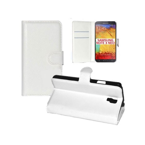 CUSTODIA FLIP ORIZZONTALE PELLE per SAMSUNG GALAXY NOTE 3 NEO CON STAND, TASCHE PORTA CARTE E CHIUSURA MAGNETICA COLORE BIANCO CUSTODIA FLIP ORIZZONTALE PELLE per SAMSUNG GALAXY NOTE 3 NEO CON STAND, TASCHE PORTA CARTE E CHIUSURA MAGNETICA COLORE BIANCO