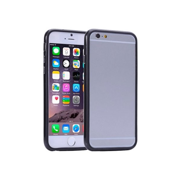 CUSTODIA GEL TPU SILICONE BUMPER per APPLE IPHONE 6 PLUS, IPHONE 6S PLUS 5.5" POLLICI COLORE NERO CUSTODIA GEL TPU SILICONE BUMPER per APPLE IPHONE 6 PLUS, IPHONE 6S PLUS 5.5" POLLICI COLORE NERO