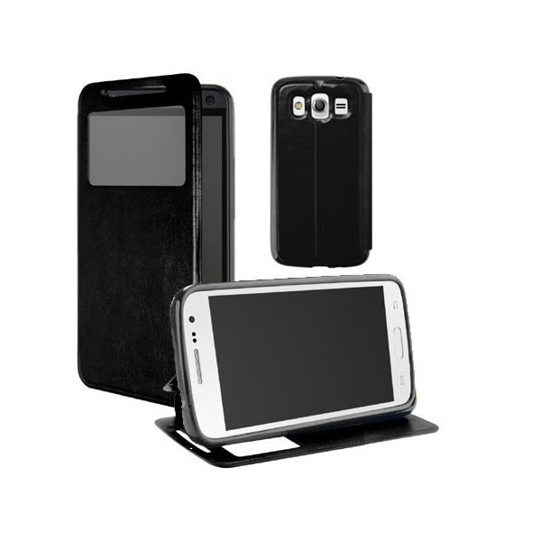 CUSTODIA FLIP ORIZZONTALE PELLE per SAMSUNG G357 GALAXY ACE 4 CON STAND, FINESTRA ID ED INTERNO IN TPU SILICONE COLORE NERO CUSTODIA FLIP ORIZZONTALE PELLE per SAMSUNG G357 GALAXY ACE 4 CON STAND, FINESTRA ID ED INTERNO IN TPU SILICONE COLORE NERO