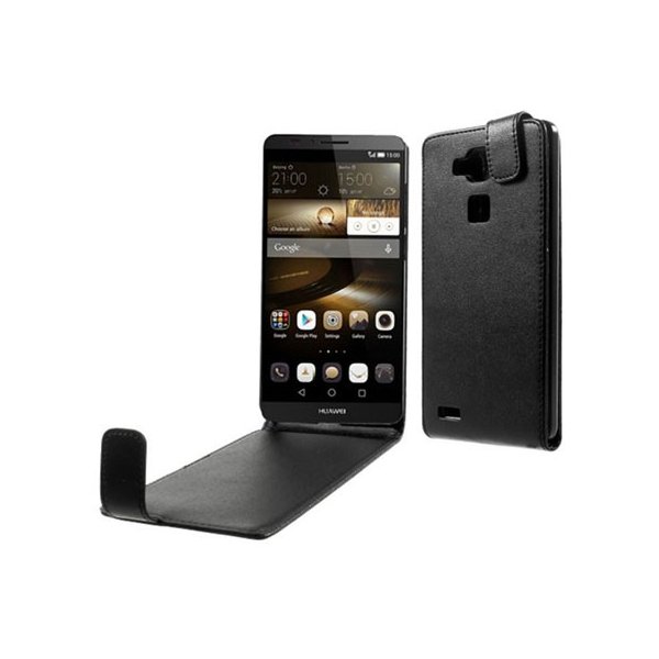 CUSTODIA FLIP VERTICALE PELLE per HUAWEI ASCEND MATE 7 COLORE NERO CUSTODIA FLIP VERTICALE PELLE per HUAWEI ASCEND MATE 7 COLORE NERO