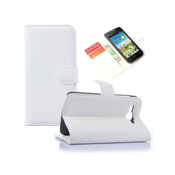 CUSTODIA FLIP ORIZZONTALE PELLE per HUAWEI ASCEND Y540, ASCEND Y520 CON STAND, PORTA CARTE E CHIUSURA MAGNETICA COLORE BIANCO CUSTODIA FLIP ORIZZONTALE PELLE per HUAWEI ASCEND Y540, ASCEND Y520 CON STAND, PORTA CARTE E CHIUSURA MAGNETICA COLORE BIANCO